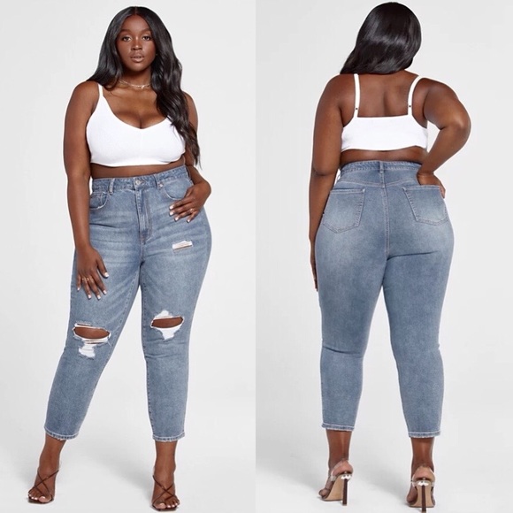 Fashion to Figure Denim - NWT Fashion to Figure Plus Size High Rise Destructed Ankle Length Skinny Jeans